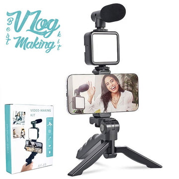 AlJannatmart AY-49 Video-Making Kit Vlogging Tripod | 5 in 1 Complete Vlogging Kit